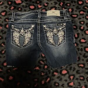 Miss Me Dark Blue Denim Shorts